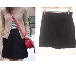 J.Crew Black Wool City Mini Skirt-00 EUC